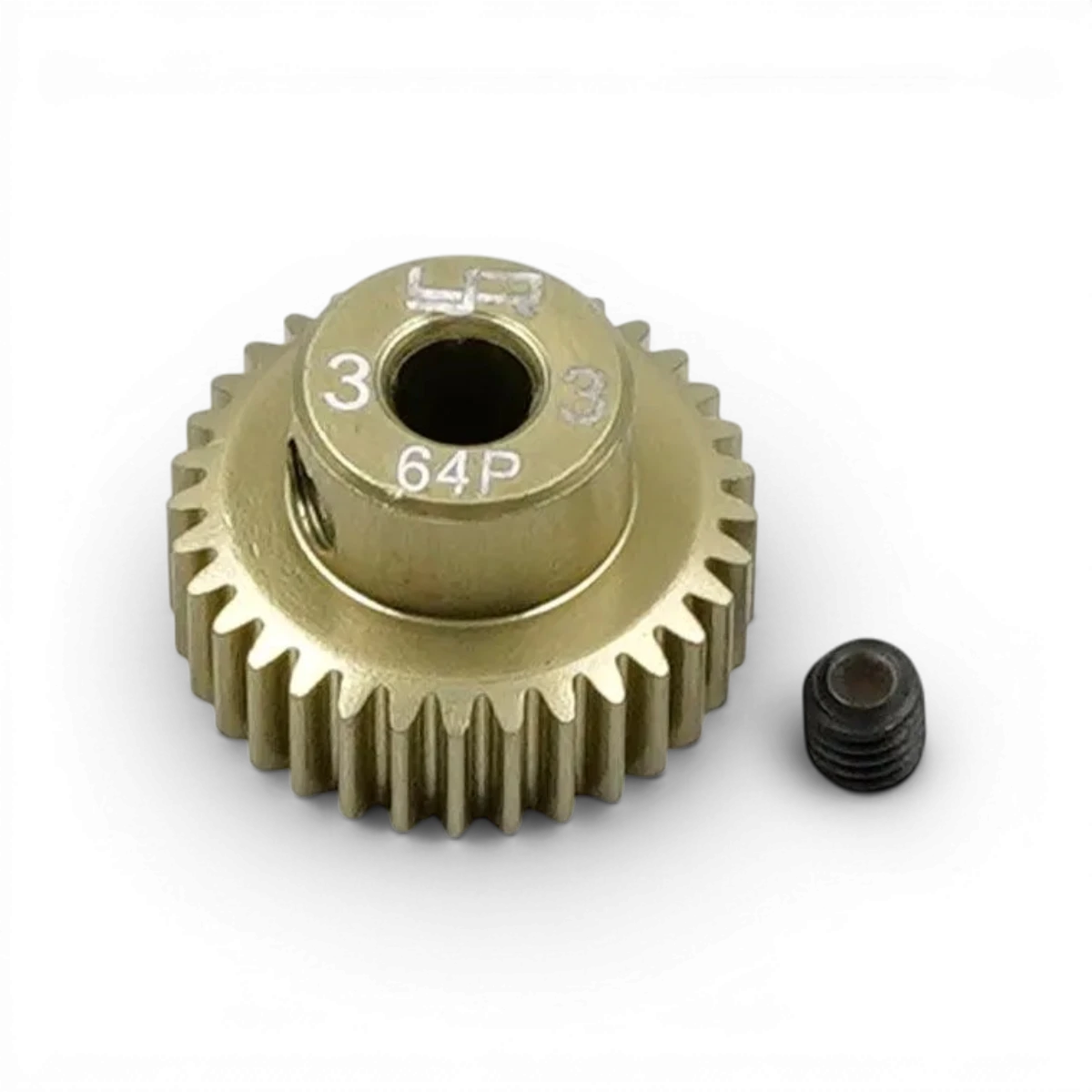Pignon universel 1/10 pour RC, 33 dents, 64dp, marque Yeah Racing, compatible avec véhicules télécommandés.