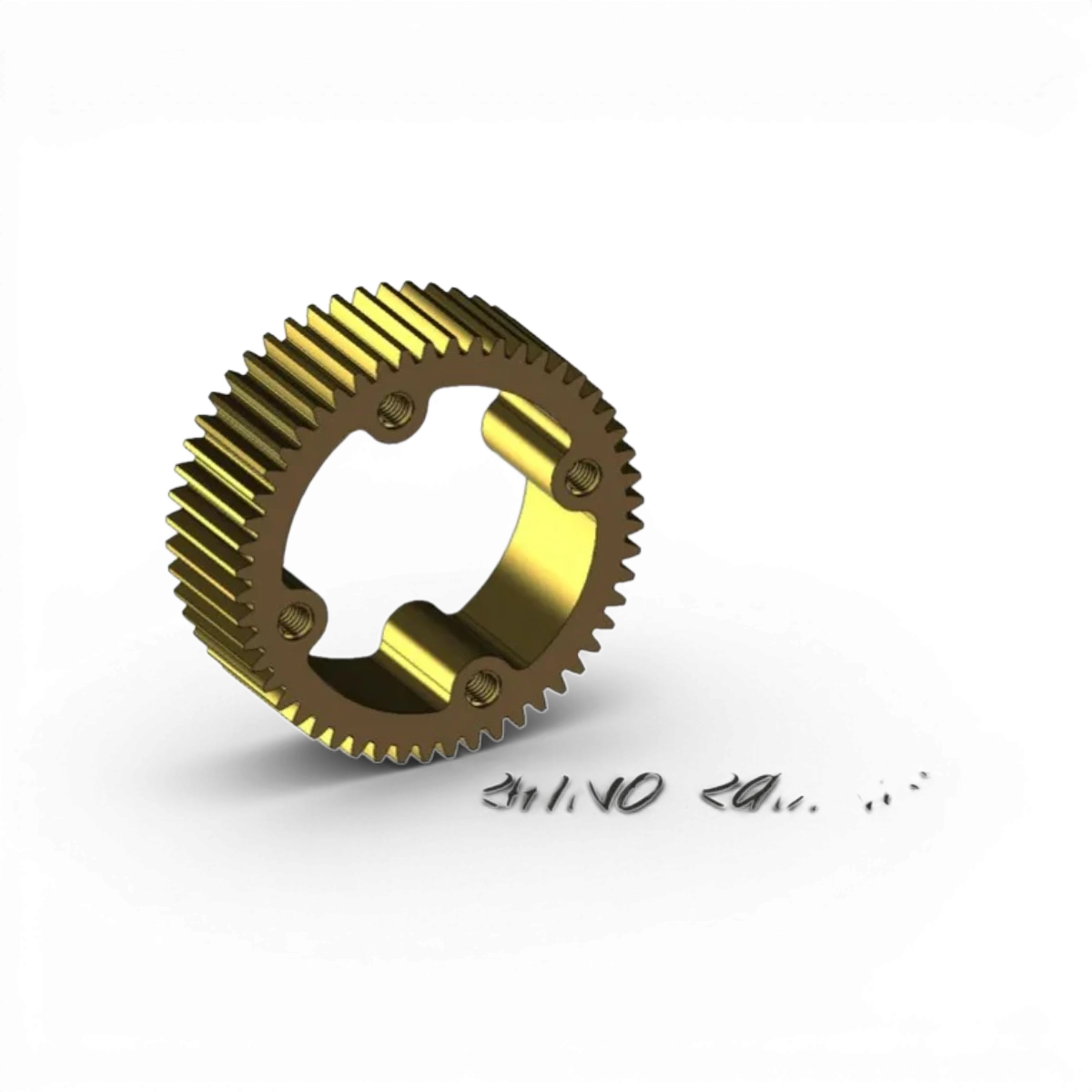 Pignons 52T en aluminium pour différentiel C-LSD, compatible avec les véhicules RhinoRacing, illustration du produit.