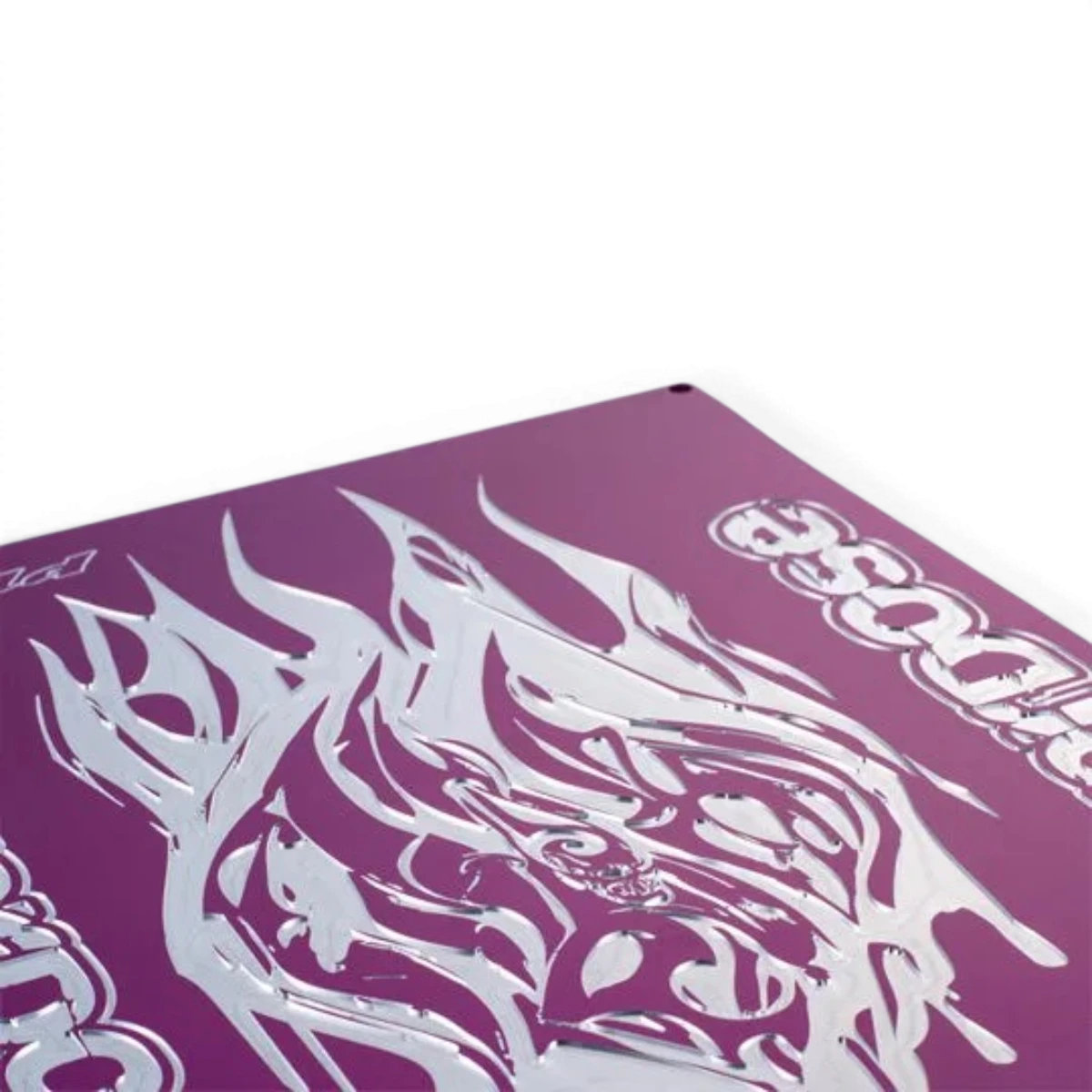 Planche de réglage Overdose Ver.2 Weld Skull, usinée, pour personnalisation de moto, en métal robuste, avec motif skull gravé.