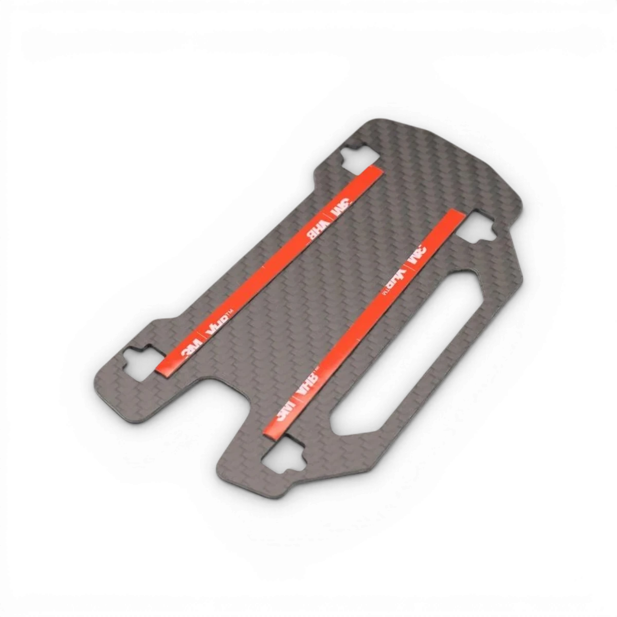 Plaque anti-basculement en carbone mat pour RC Futaba, durable et léger, avec fixation robuste, fabriquée par KaizenRC.