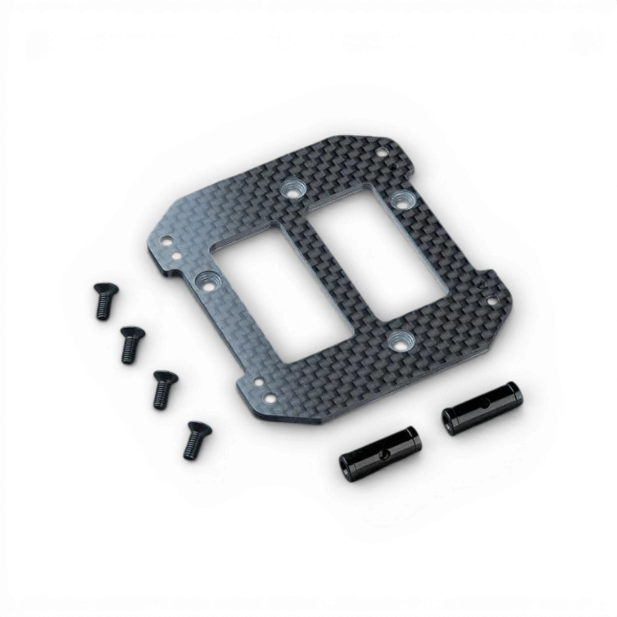 Plaque de montage de batterie en carbone haute pour FRX, pièce détachée de Max Speed Technology, visible avec détails en carbone noir.