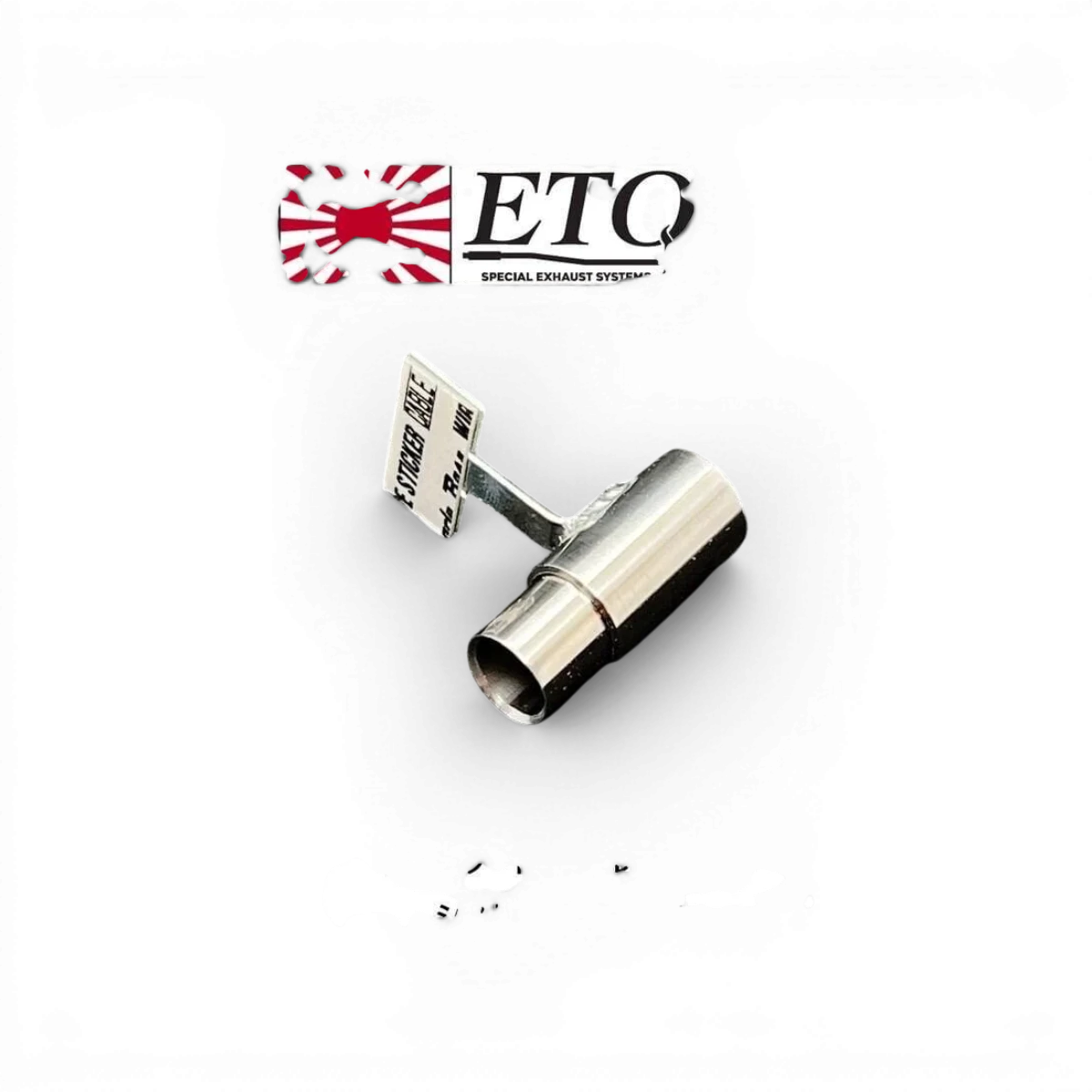 Silencieux d'échappement inox 10mm de la marque ETO Works, pour personnalisation de moto ou véhicule.