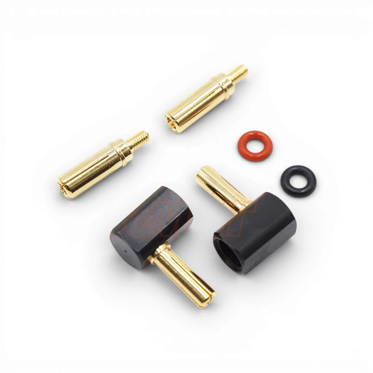 Prises batterie en L Yeah Racing pour électronique, compatible 4mm et 5mm, connecteurs robustes et faciles à connecter.