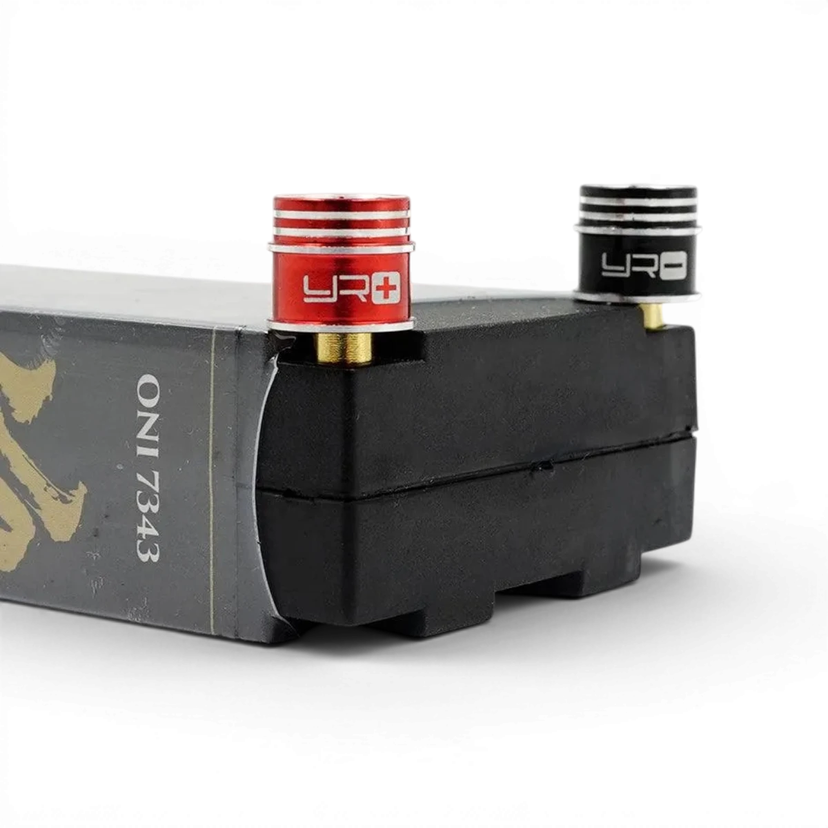 Prises batterie 5mm avec dissipateurs en or de la marque Yeah Racing, composants électroniques pour modélisme.