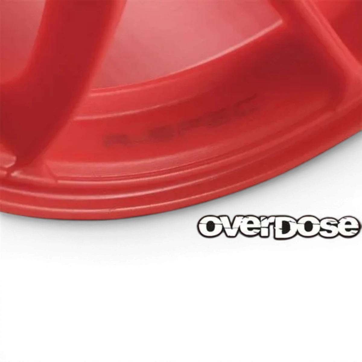 Jantes Overdose R-SPEC WORK EMOTION CR Kiwami OFF+7 Rose Fluo, roues en alliage avec finition colorée, vue de face.