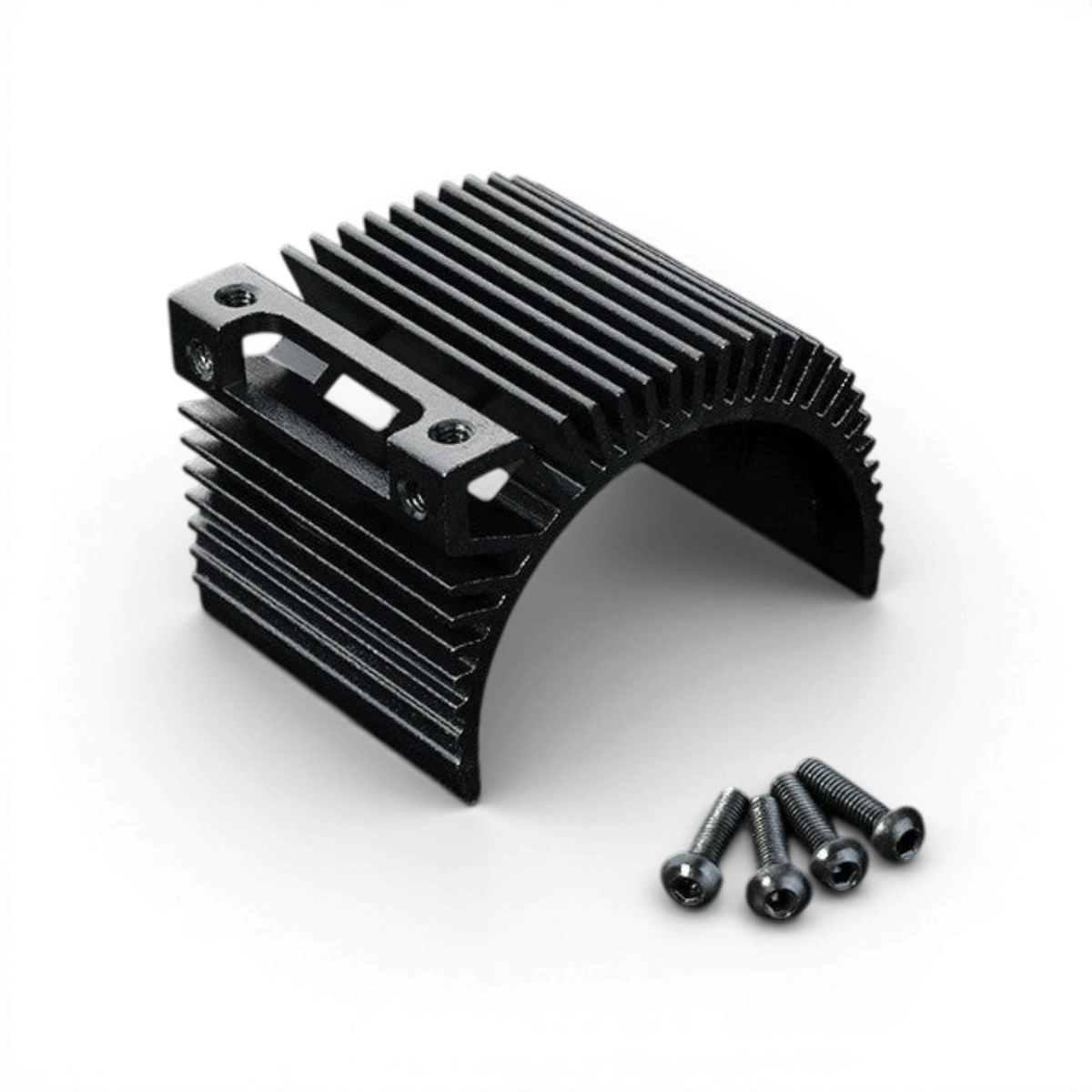 Univerzální černý hliníkový chladič pro motor 540, navržený společností Max Speed Technology, pro chlazení elektroniky.