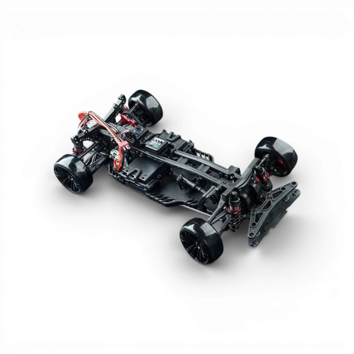 Voiture RC drift Max Speed Technology RMX 2.5 RTR E92 bleue, modèle RC Drift avec carrosserie bleue et détails réalistes.