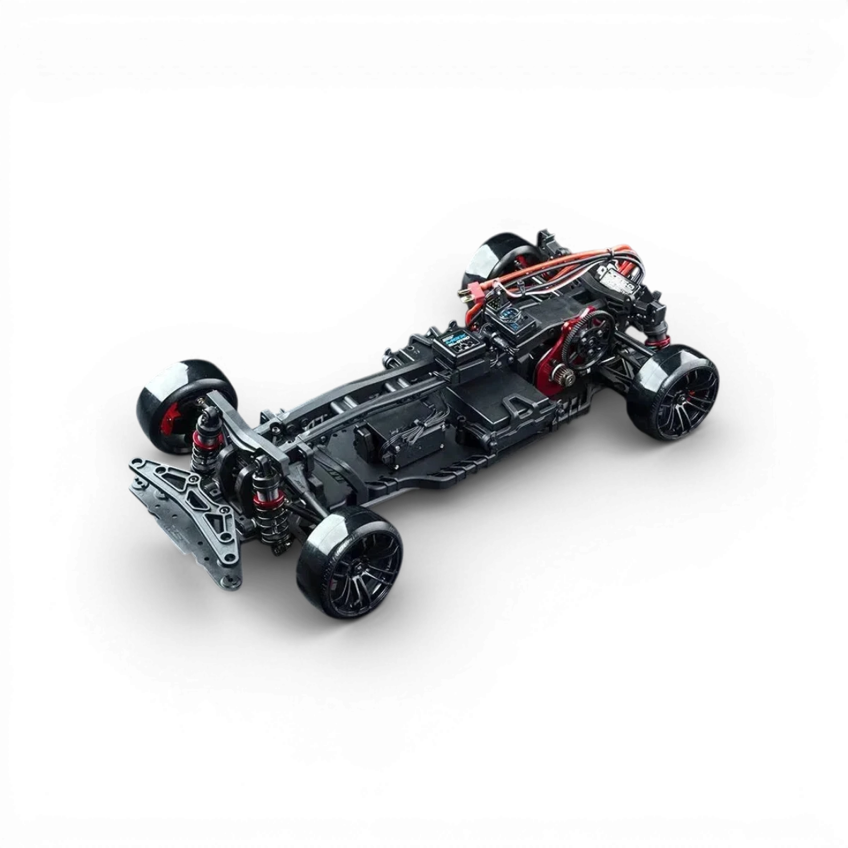 Voiture RC Drift Max Speed Technology RMX 2.5 RTR E92 grise, modèle brushless, vue de côté sur fond blanc