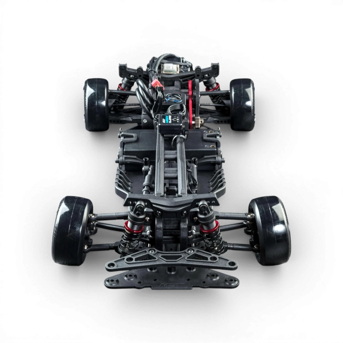 Voiture RC drift électrique Max Speed Technology RMX 2.5 RTR BMW E92 grise, vue de côté avec détails du design.