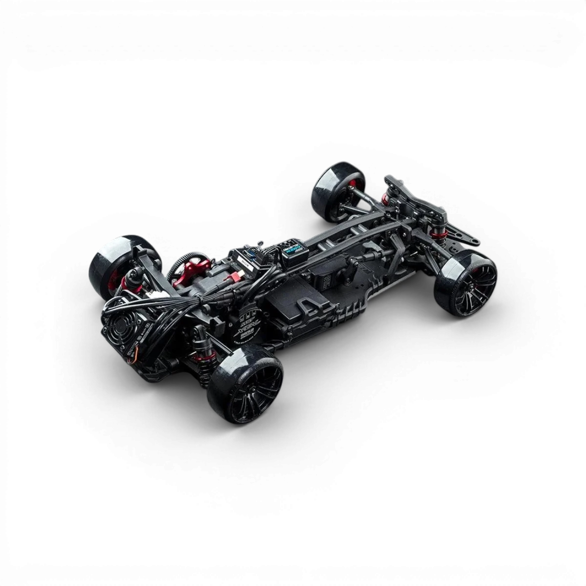 Voiture RC drift brushless Max Speed Technology RMX 2.5 RTR LBMT Ford Mustang bleue, vue de côté avec détails du véhicule.