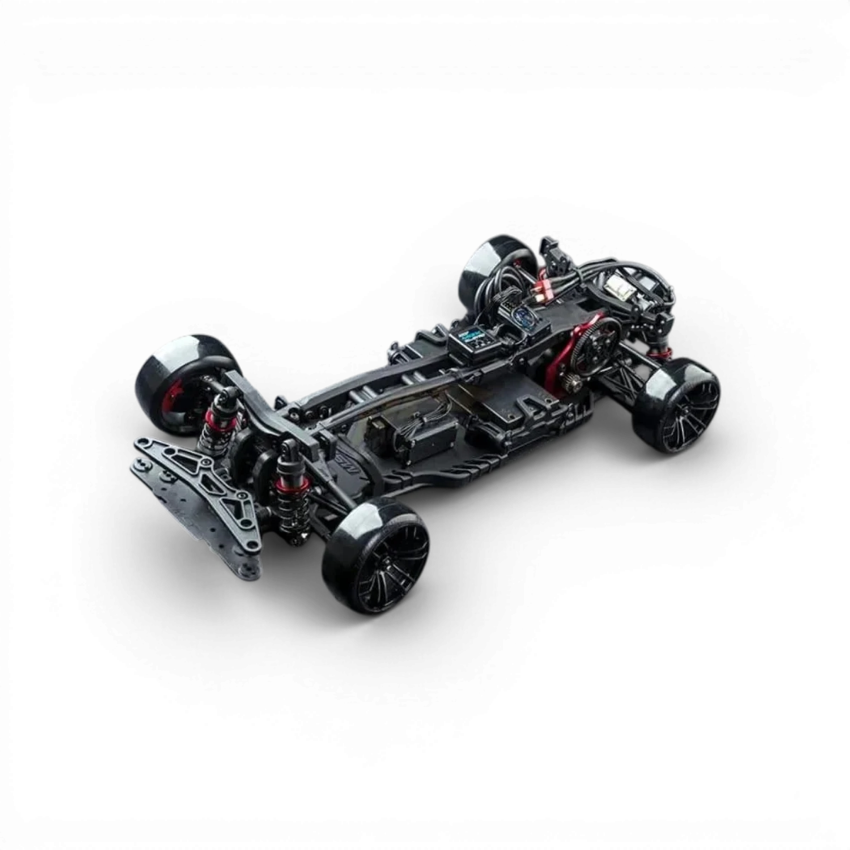 Voiture RC drift brushless Ford Mustang grise de Max Speed Technology, modèle RTR LBMT pour conduite en dérapage.
