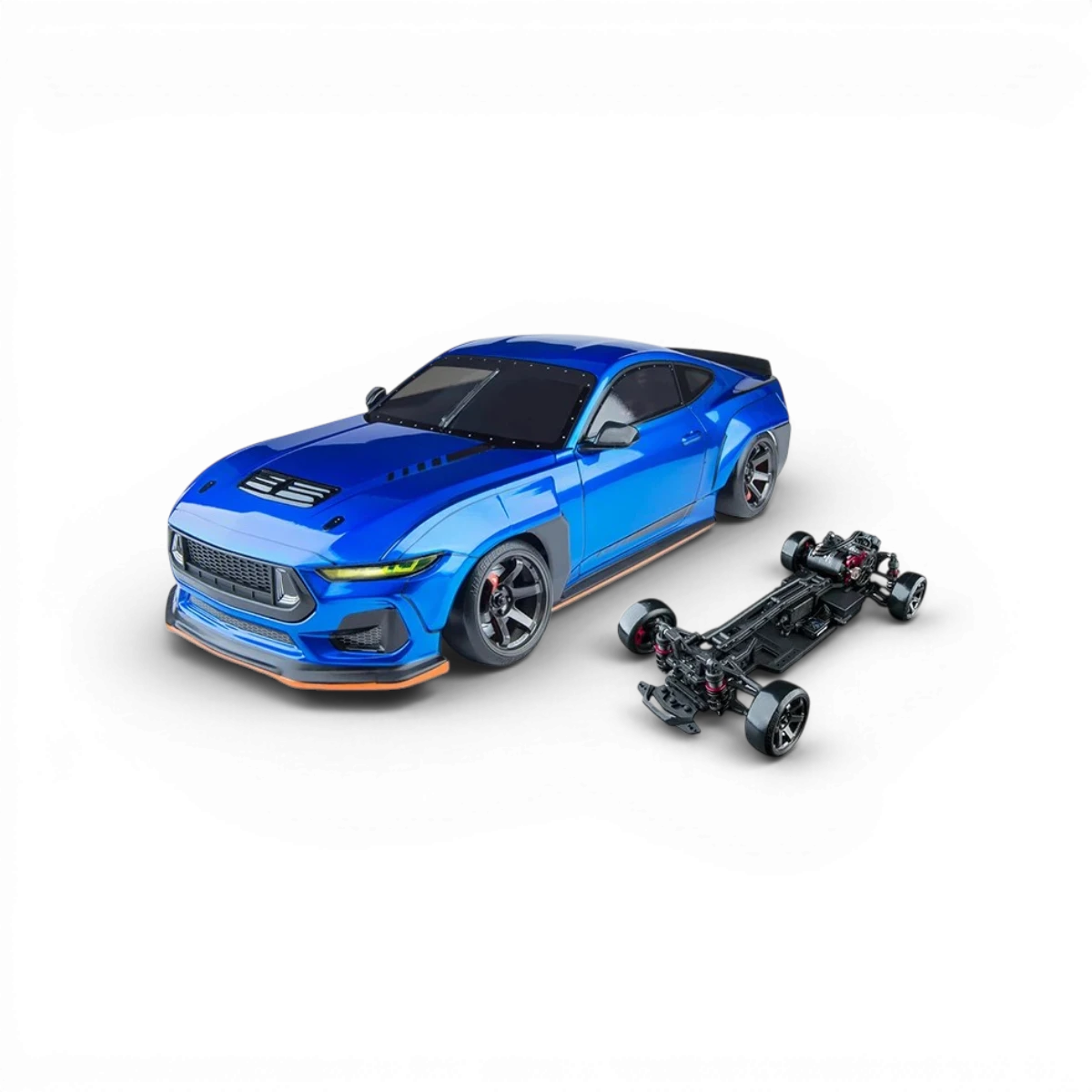 Voiture RC Drift Max Speed Technology RMX 4 RTR, modèle brushless sensored, prête à rouler, vue de face avec pneus et carrosserie colorée
