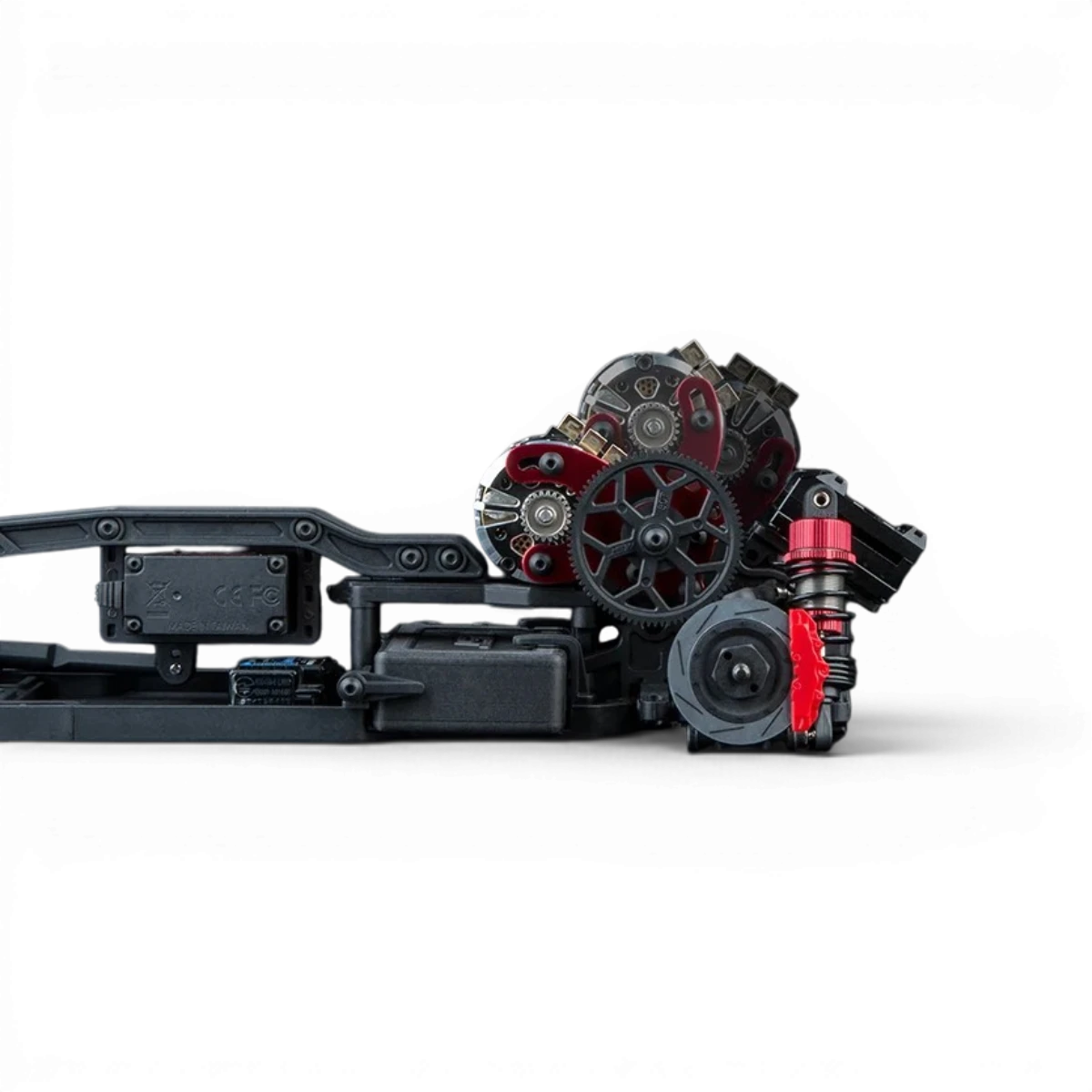 Voiture RC Drift Max Speed Technology RMX 4 S PRO, modèle rouge avec pneus larges et détails de haute performance.