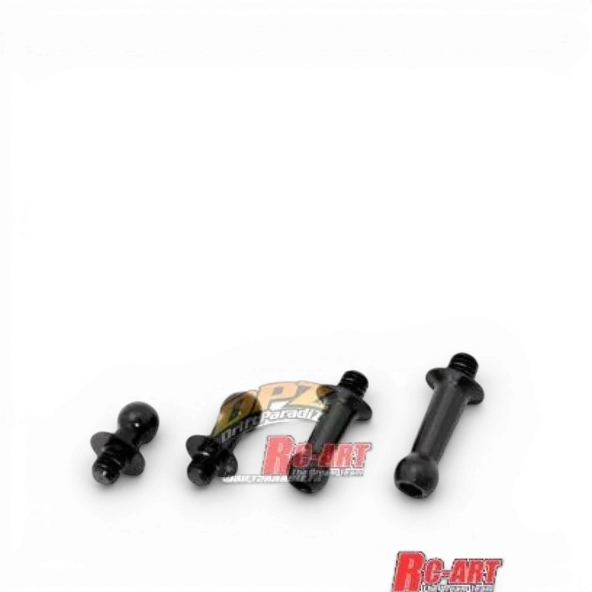 Rotules Duralium rouges 4,3mm, pièce détachée World Pro, L10mm M3, résistance et précision pour véhicules et modélisme.