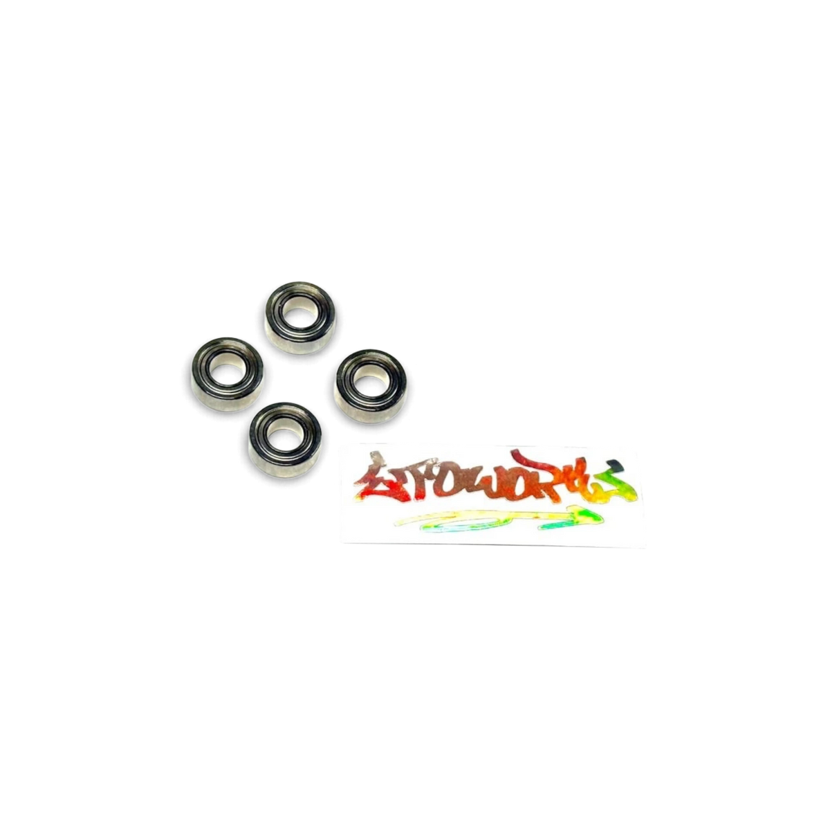 Roulements haute précision NSK 1050, dimensions 5x10x4 mm, visibles avec leur boîtier en image.