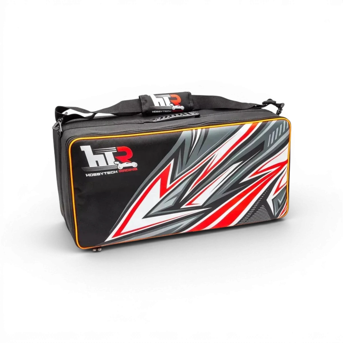 Sac de transport HOBBYTECH 1/10 pour accessoires de véhicule RC, en tissu robuste avec poignée confortable.