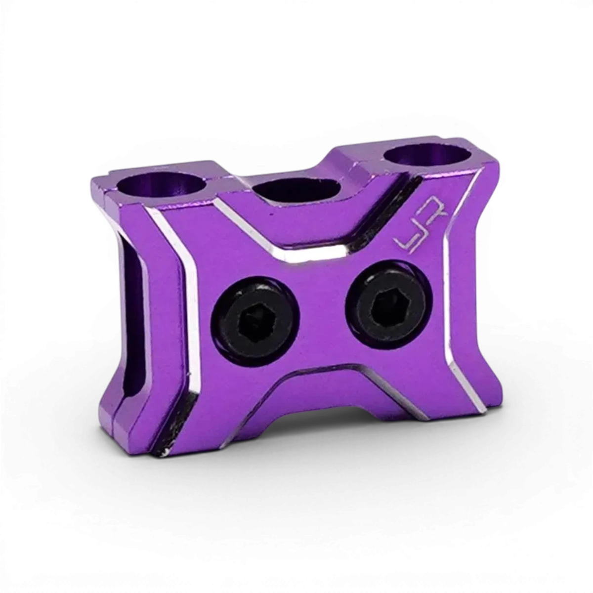 Serre-câbles en aluminium violet 12-14AWG, type A, de la marque Yeah Racing, pour organiser et fixer les câbles.