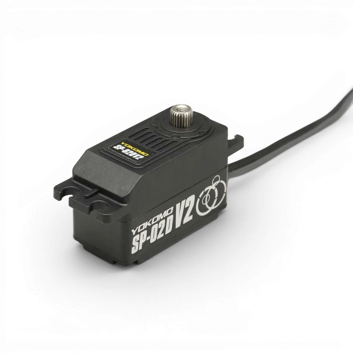 Servo programmable SP-02DV2 spécial RWD de Team Yokomo, électronique pour voitures télécommandées, image montrant le servo en détail