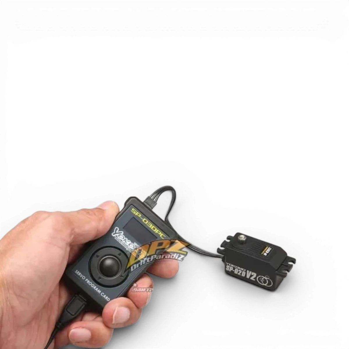 Servo programmable SP-02DV2 pour voitures RWD de Team Yokomo, électronique de haute précision avec ajustements personnalisés.