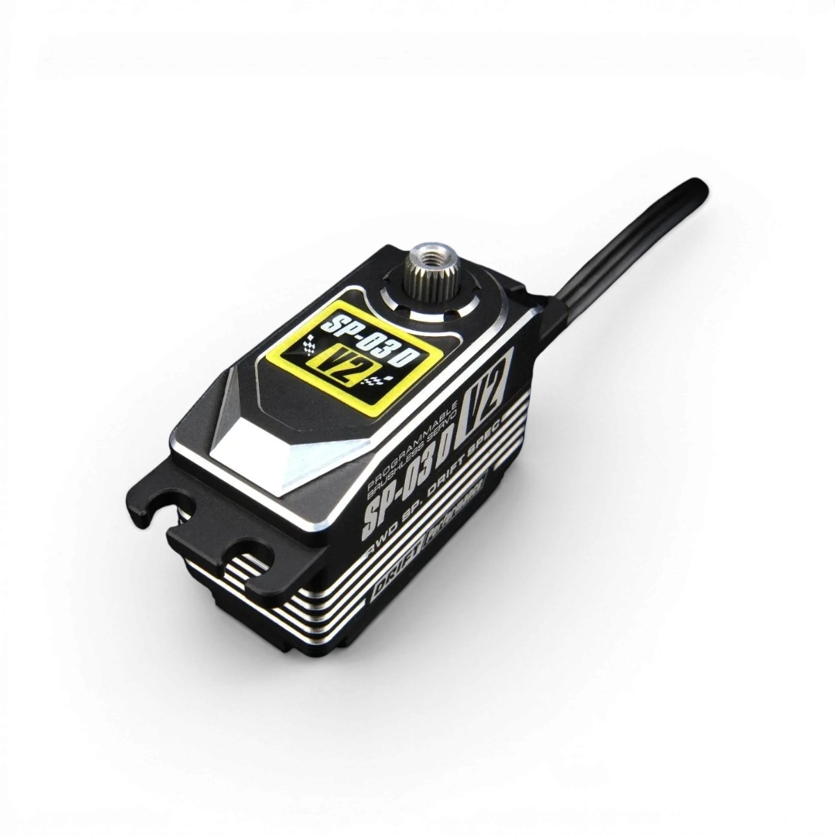 Servo SP-03D V2 RWD Drift Spec de Team Yokomo, servo électrique programmable brushless pour voitures RC drift, vue de face.