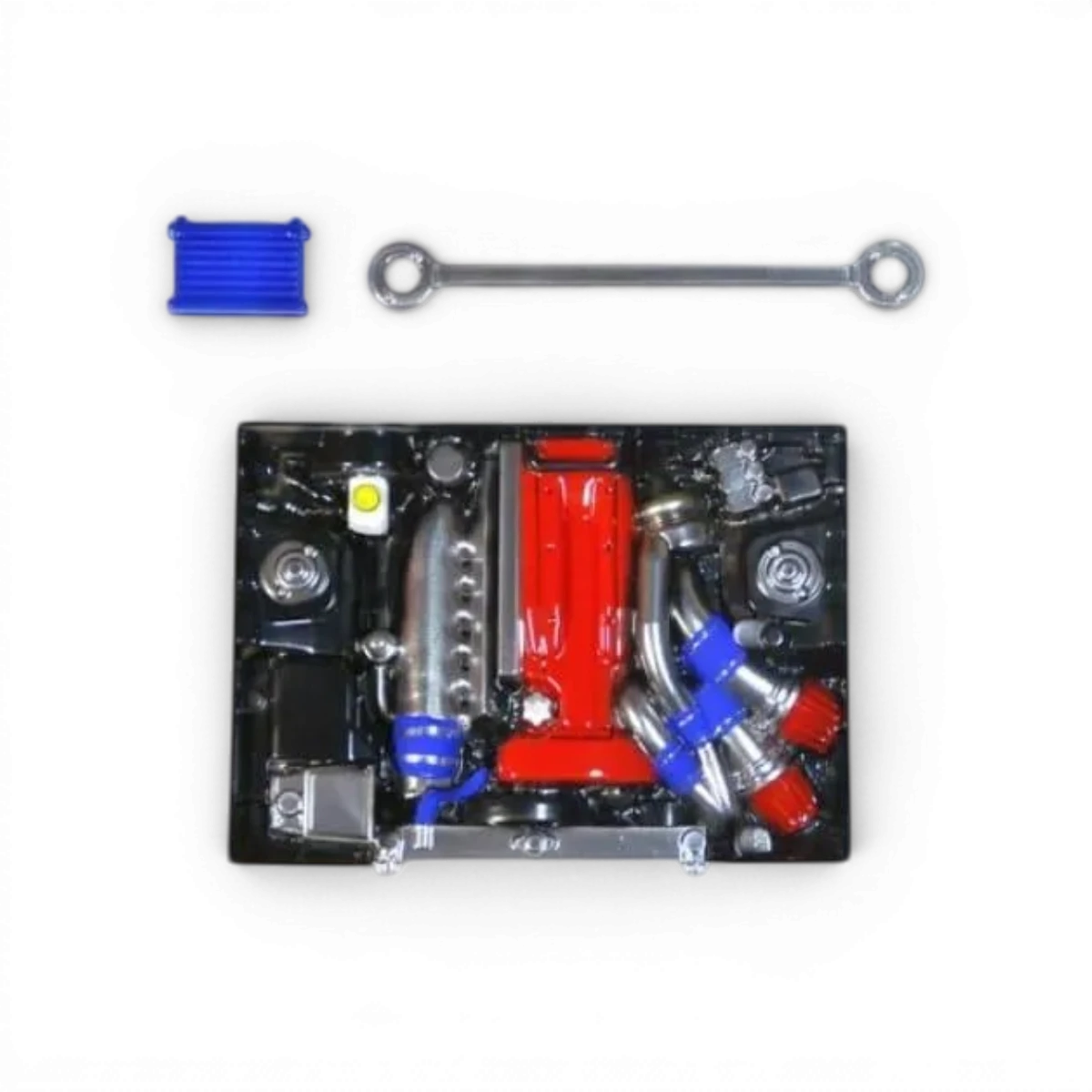 Ensemble de baies moteur universelles Pandora RC SR-RB-FA, pour carrosseries de voiture radiocommandée, en plastique noir.