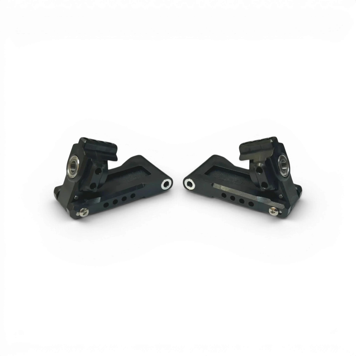 Ensemble suspension arrière HT 45 mm pour RC Drift Topline, avec Delrin, portes fusées AST et roulements S-Line, visible en détail.