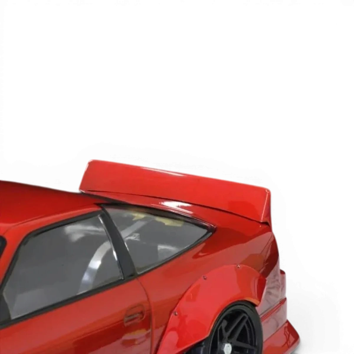 Set de 3 ailerons ducktail universels Pandora RC pour personnalisation de voitures RC, en plastique noir.