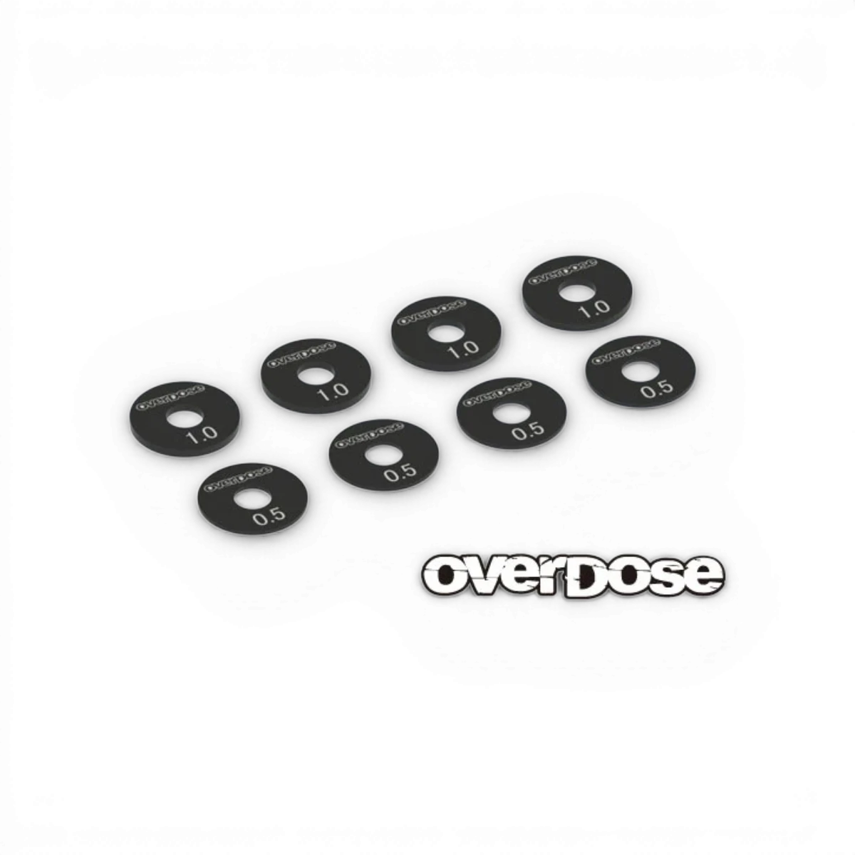 Set de cales de roue en aluminium Overdose, épaisseur 0,5-1,0 mm, pièces détachées pour véhicule.