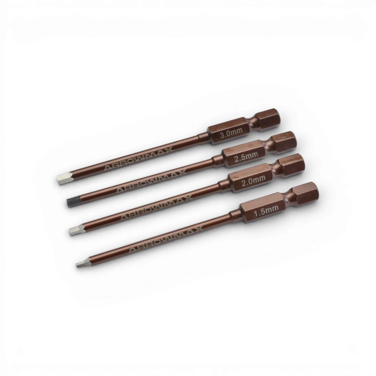 Ensemble d'embouts pour visseuse Arrowmax RC, accessoires de fixation avec différentes tailles pour travaux précis.