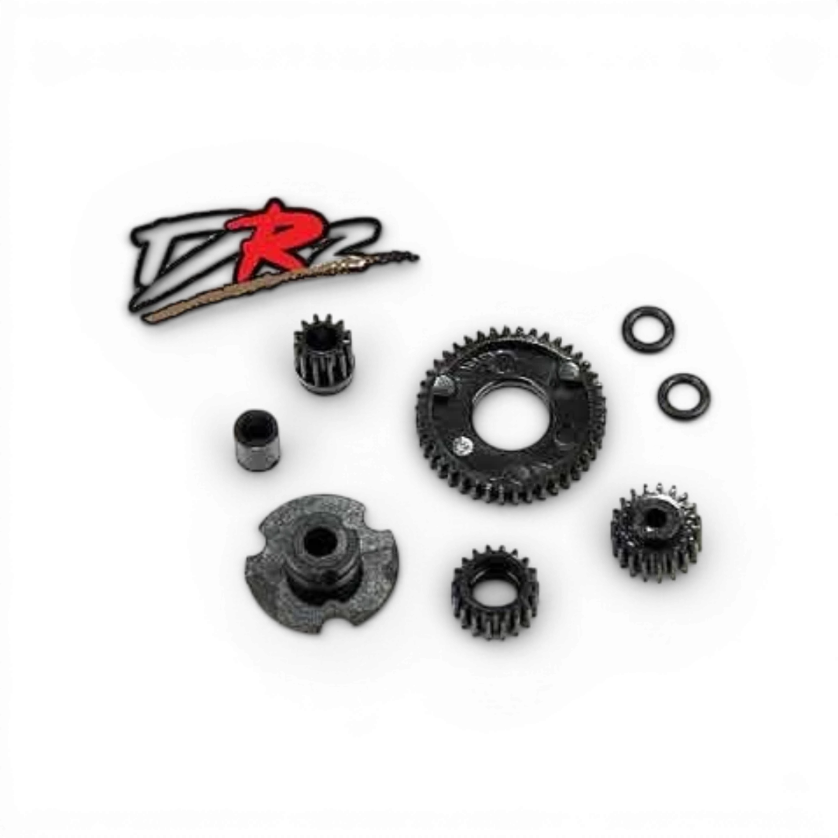 Ensemble d'engrenages DRZ pour pièces détachées Atomic RC Mini, composants en plastique et métal pour modèles réduits.