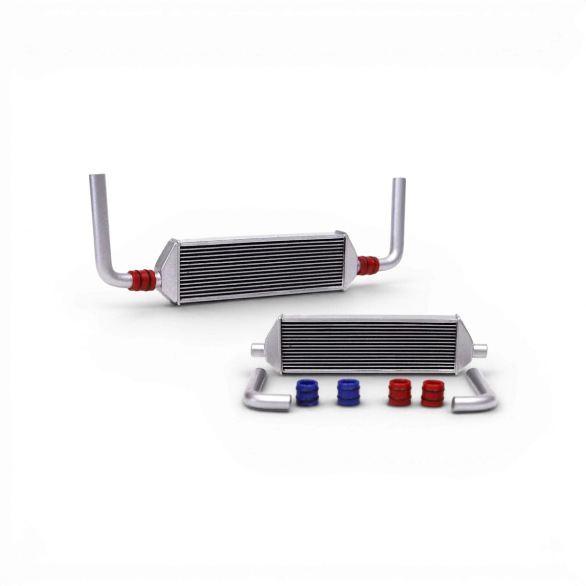 Ensemble d'intercooler à profil bas de la marque Src Sideways RC, pour customisation de véhicule, visible en détail dans l'image.