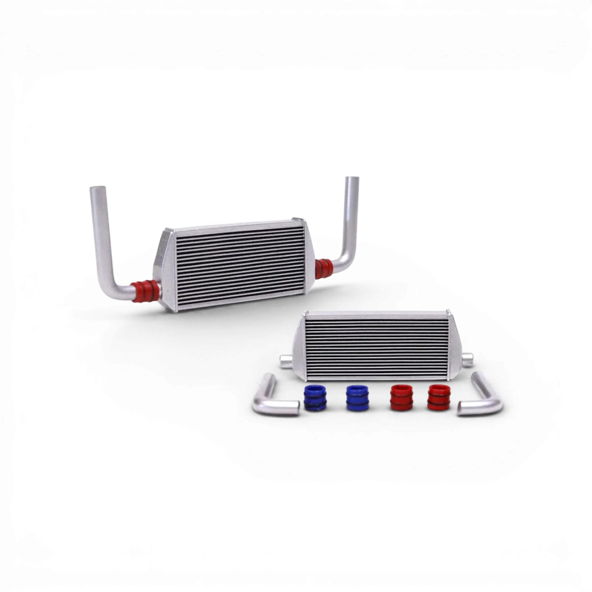 Ensemble de refroidisseurs intermédiaires pour personnalisation, conçu par Src Sideways RC, visible avec composants montés.