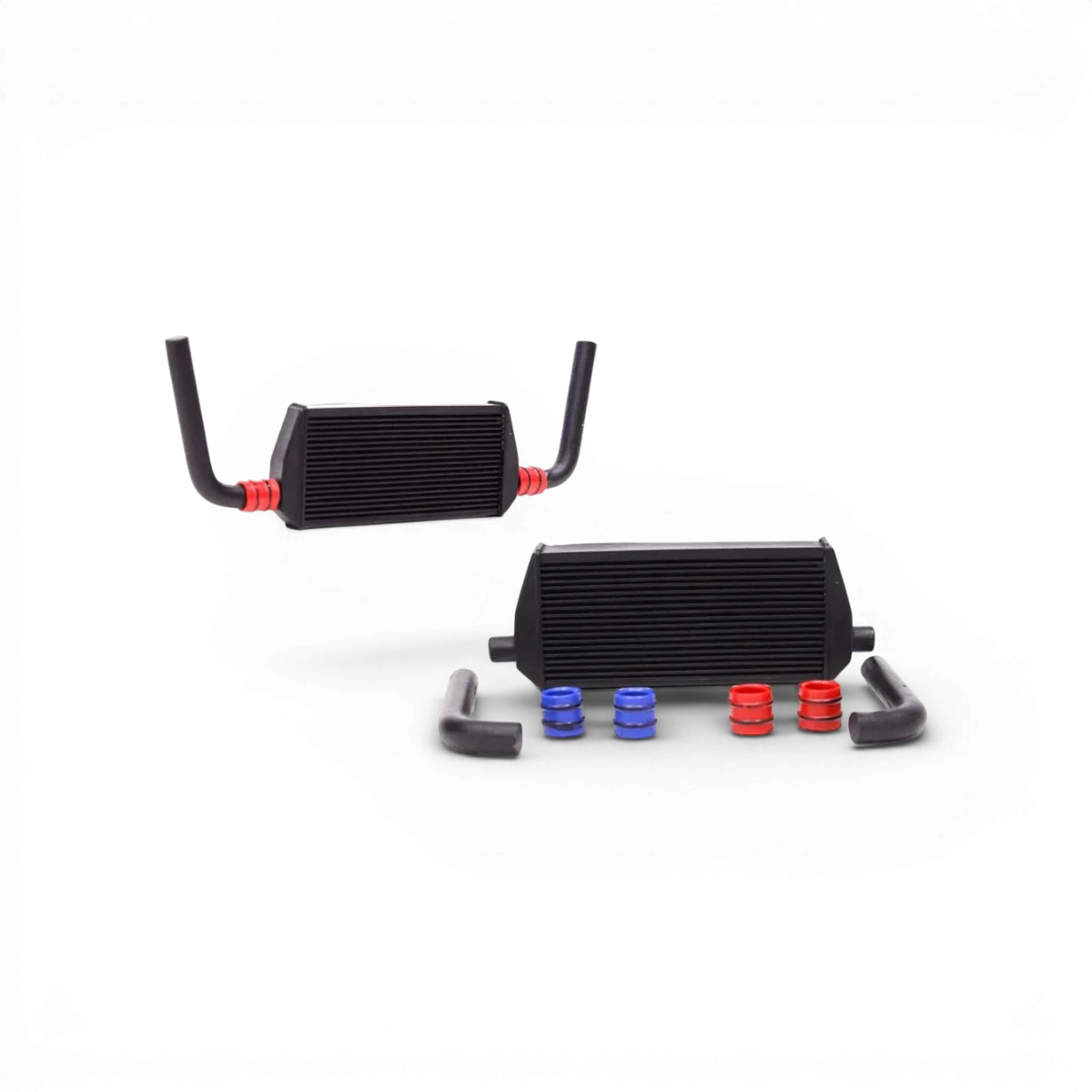 Ensemble intercooler moyen de la marque Src Sideways RC pour personnalisation, vu en gros plan avec composants détaillés.