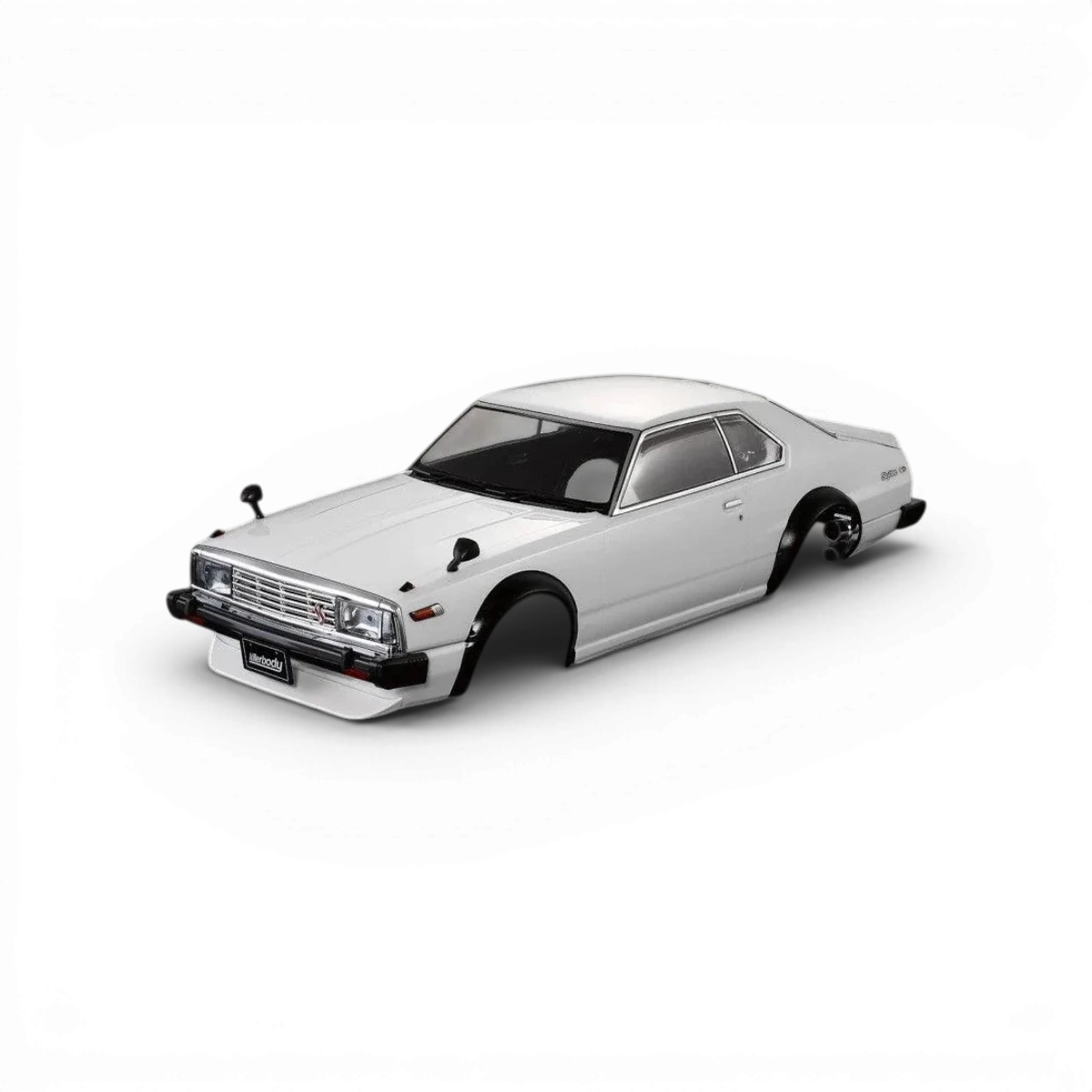 Carrosserie Skyline 2000 Turbo GT-ES blanche de Killer Body, modèle C211, vue de face avec détails de la carrosserie.