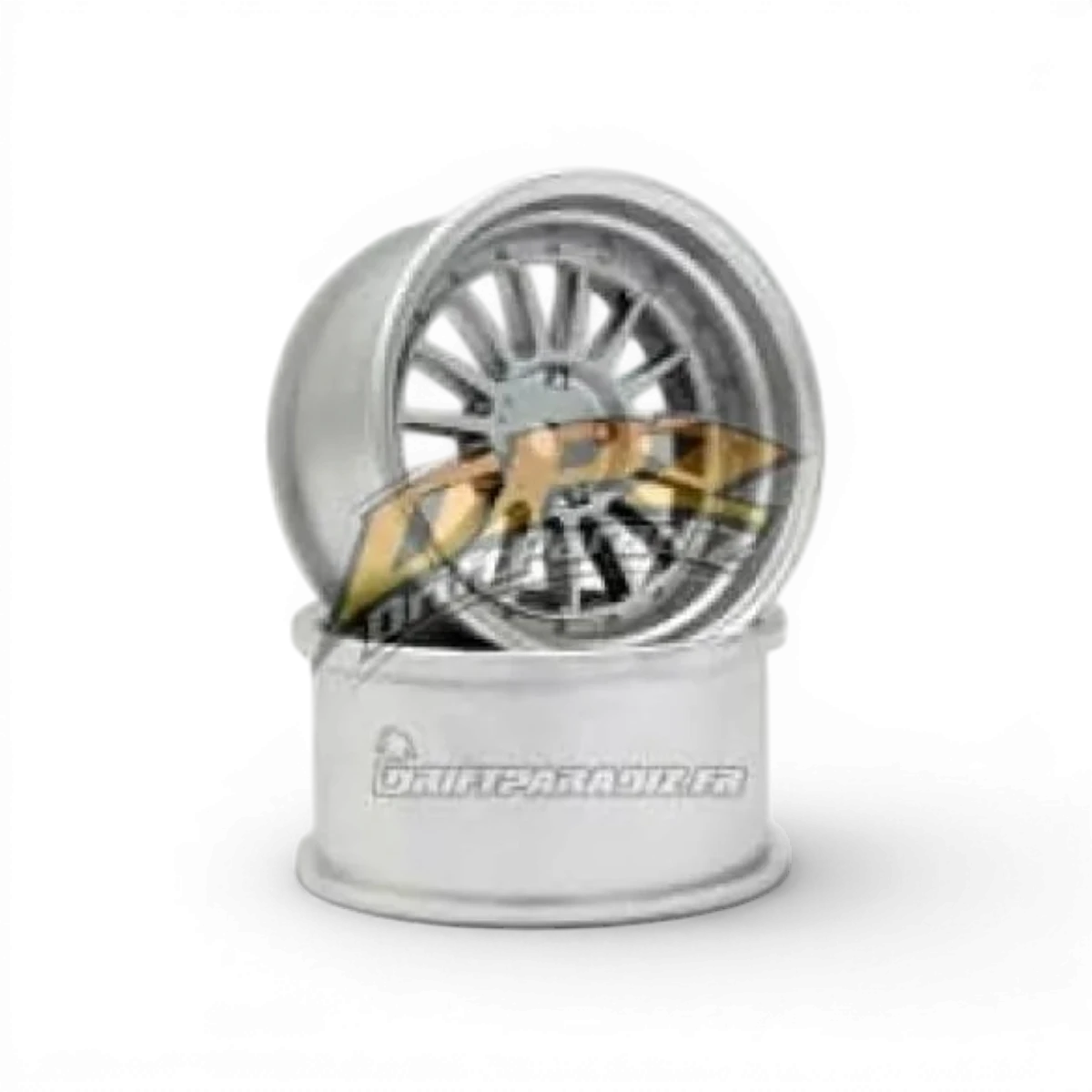 Roues SSR Professor TF1 OFFSET10 en argent mat de la marque RC Art, vue en gros plan.