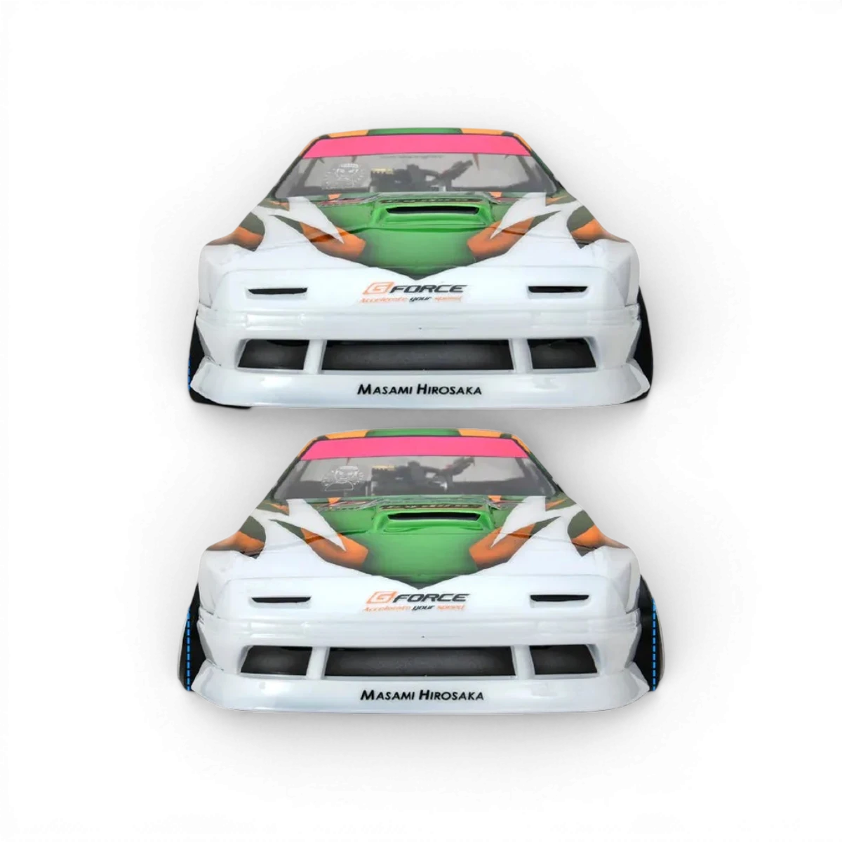 Roues G-force Hayate N-6 Drift Offset+6 noires, jantes standard pour voiture, vue de face avec détails de la finition noire.