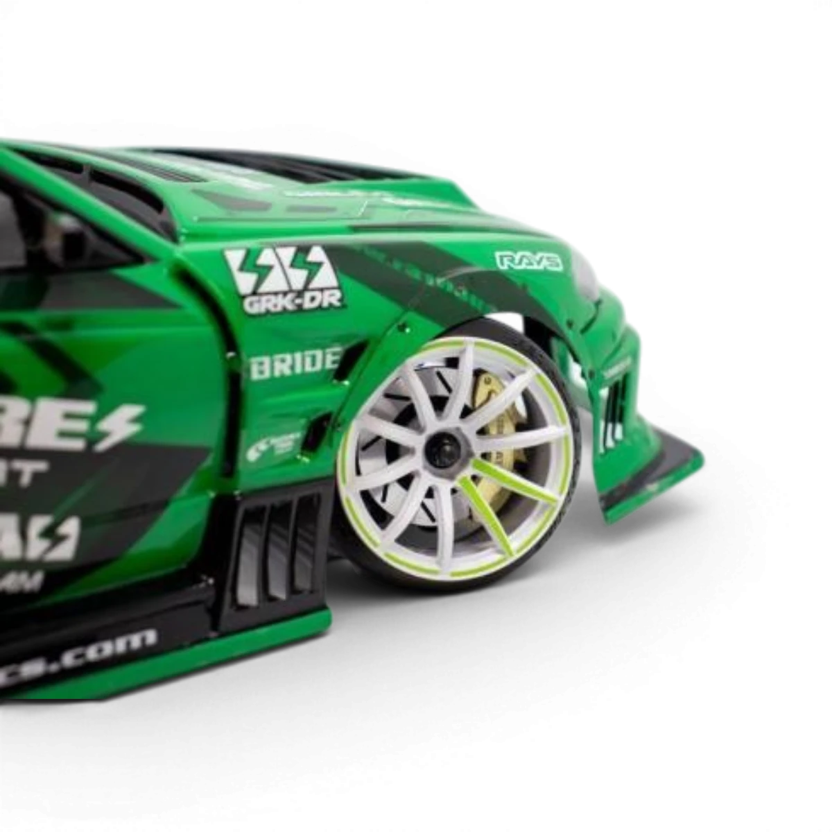 Deux stickers de jante SHIBATA vert, lot de 2, pour personnaliser les roues de véhicule, en plastique durable.