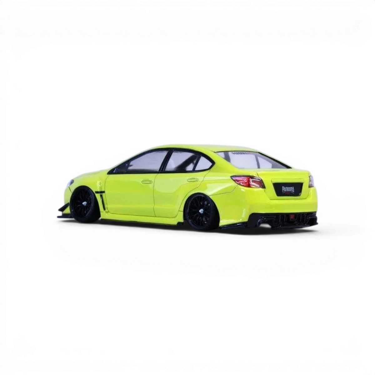 Modèle de carrosserie Subaru WRX STI de Pandora RC, détail précis et design réaliste, vue de face.
