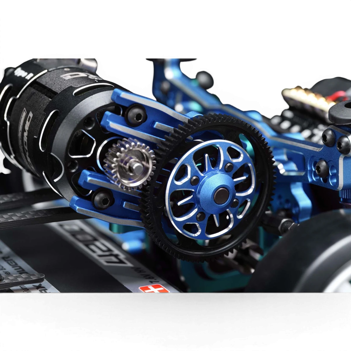 Voiture RC Drift Team Yokomo Super Drift SD3.0 Kit Compétition, véhicule de course avec détails techniques visibles.
