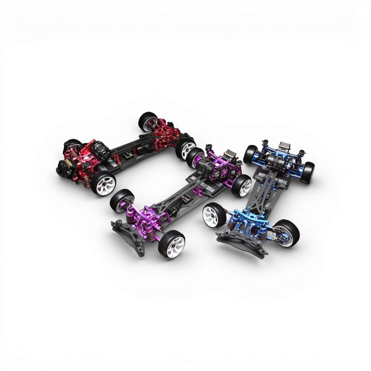 Voiture RC Drift Super Drift SD3.0 Kit Compétition de la marque Team Yokomo, vue du kit prêt à l'emploi pour la compétition.