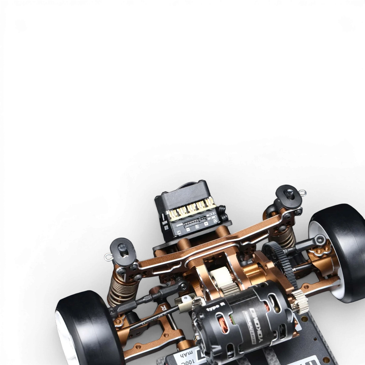 Kit de drift RC Super Drift SD3.0 de Team Yokomo, vue détaillée du véhicule pour compétition.