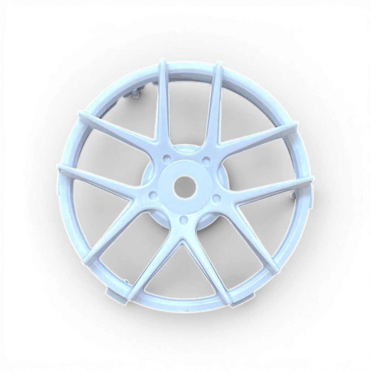 Centre de roue Super RIM Jasmine blanc de la marque Tetsujin, avec finition élégante et design épuré, visible sur l'image.