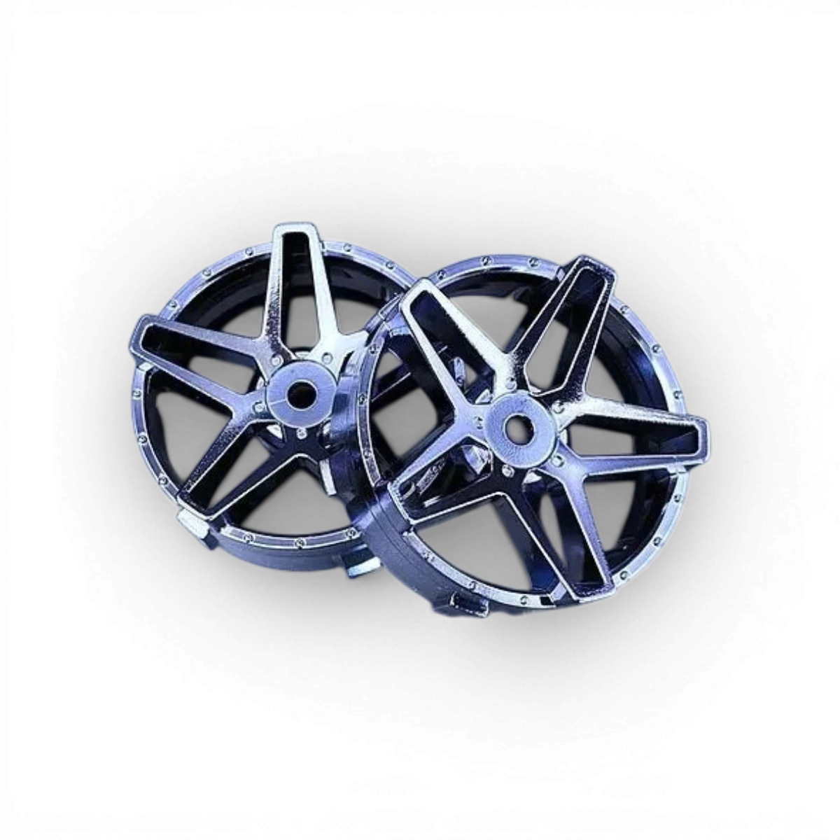 Centre de roue Super RIM SouthernCross en chrome de la marque Tetsujin, avec finition brillante et détails de design élégant.
