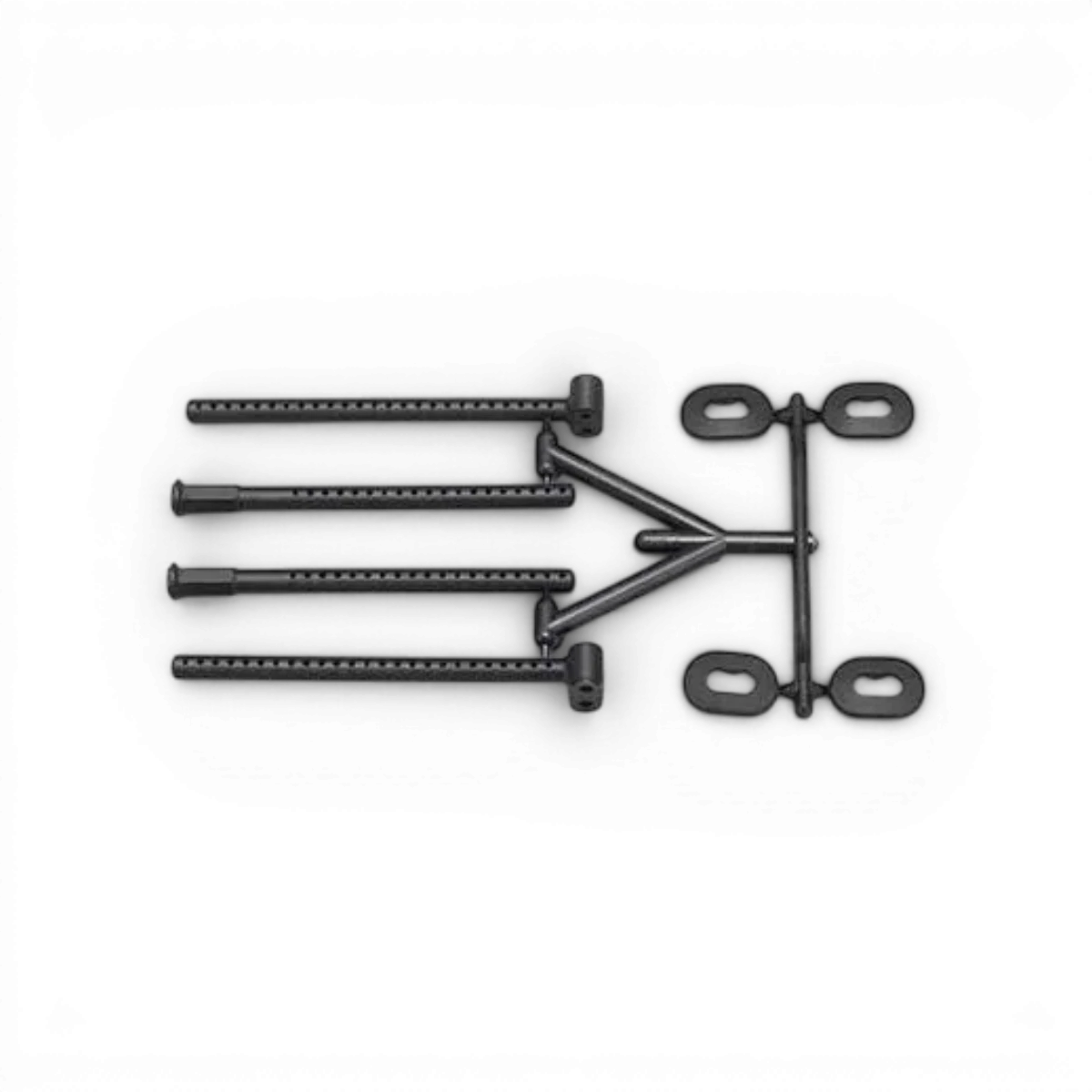 Support de carrosserie Team Yokomo Y4-016A pour pièces détachées de modèle RC, en plastique noir avec fixation métallique.