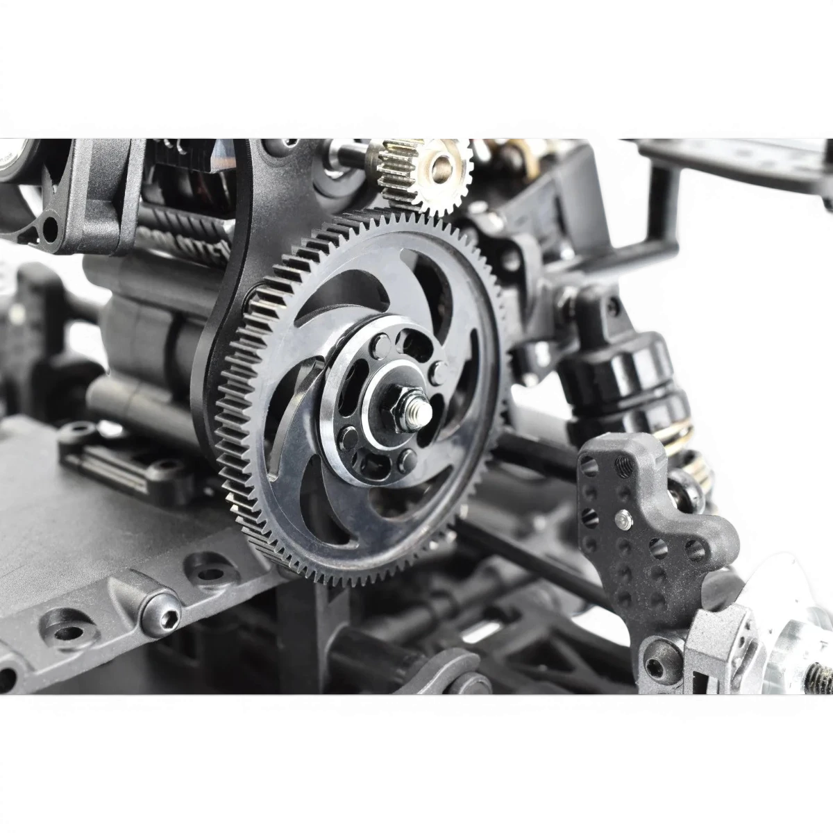 Support de couronne RDX/MC1 pour pièces détachées, fabriqué par Team Reve D, visible en noir avec fixation robuste.