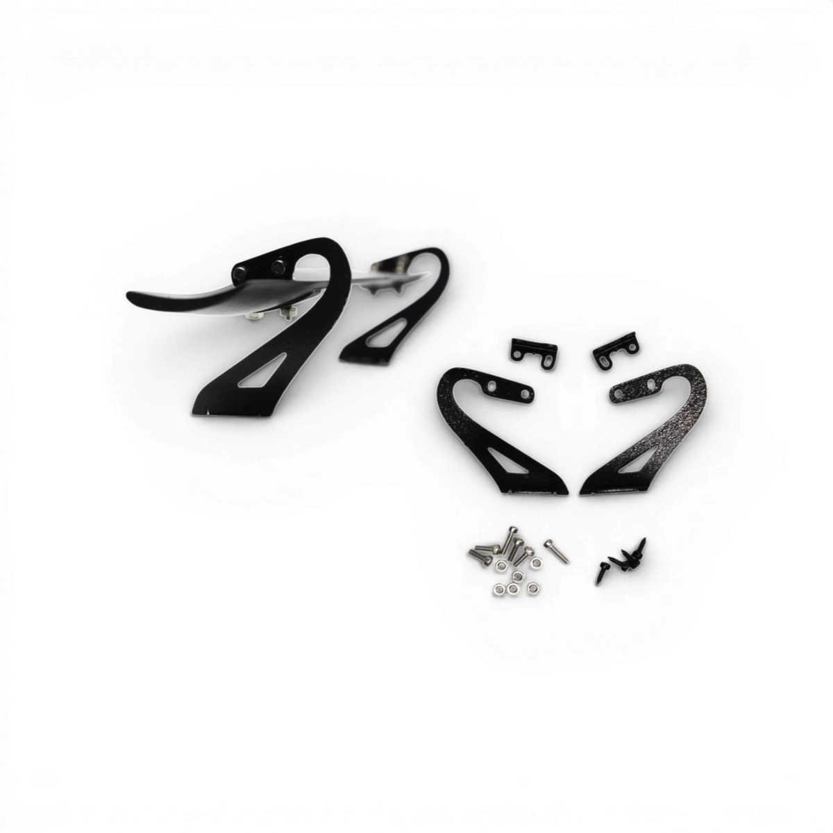 Support d’aileron en aluminium pour drone RC, monture en forme de cou de cygne inversé, par Src Sideways RC.