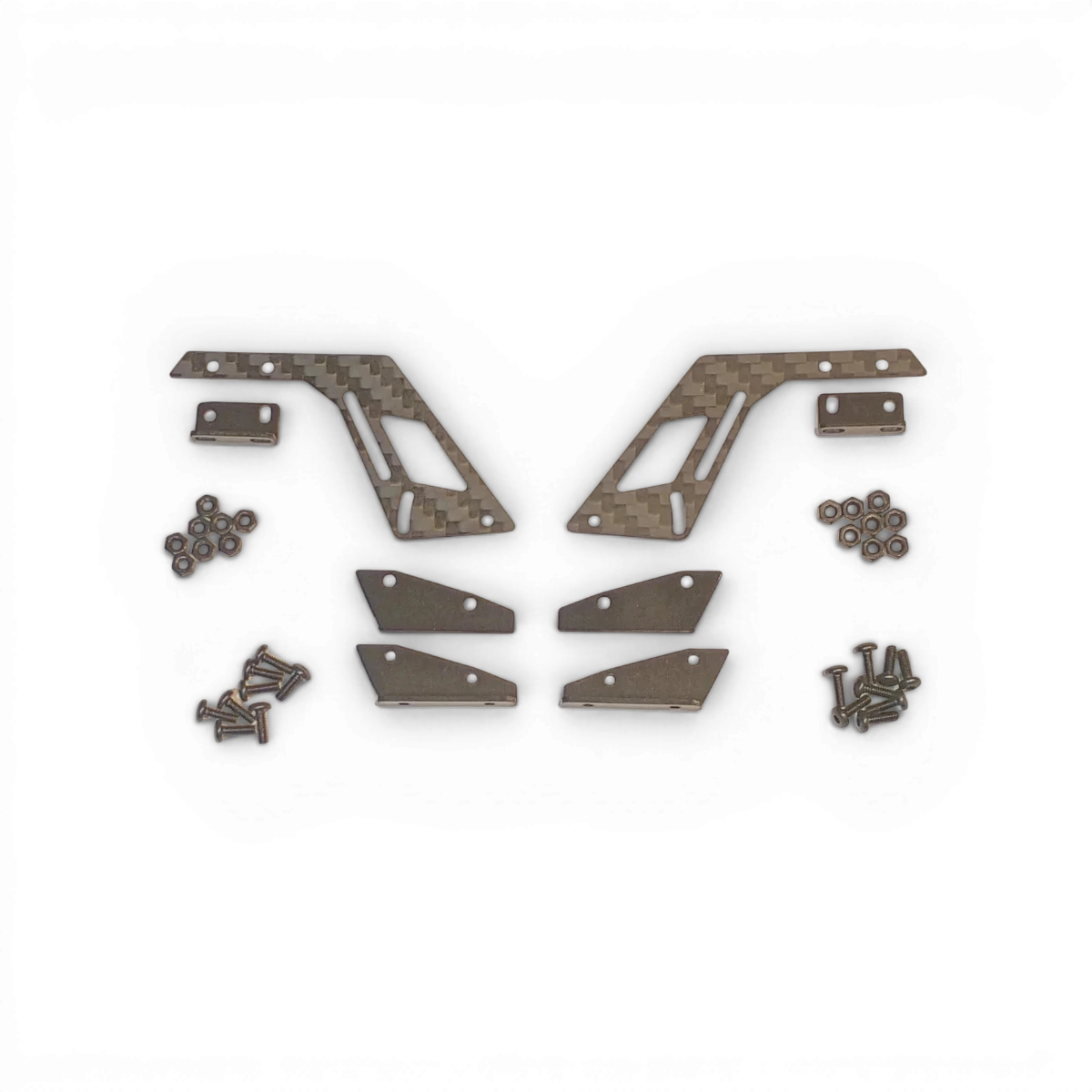 Support d’aileron en aluminium et carbone de Metal Garage, conçu pour la fixation d’aileron de voiture de sport.
