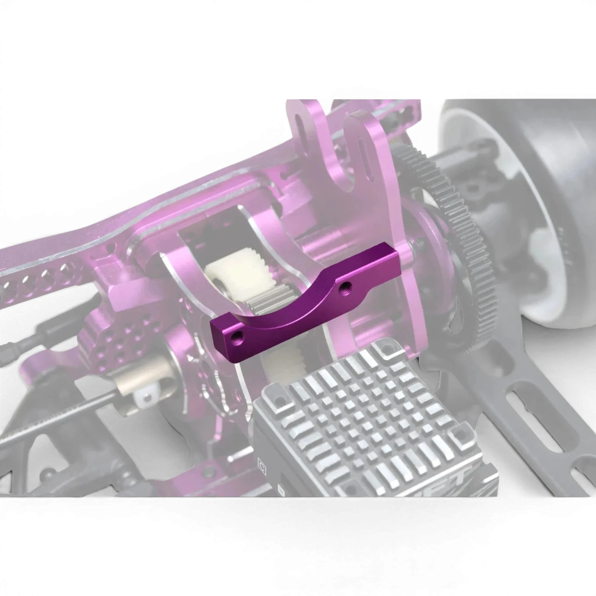 Support ventilateur Team Yokomo pour pièce détachée, avec fixation robuste et compatible pour refroidissement efficace.