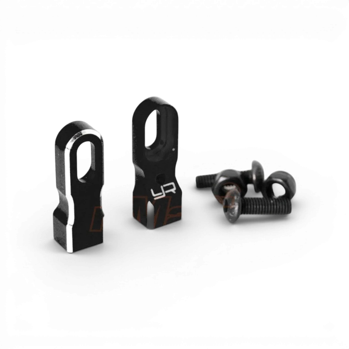 Support de servo universel en aluminium noir de Yeah Racing, robuste et léger pour voitures radiocommandées.