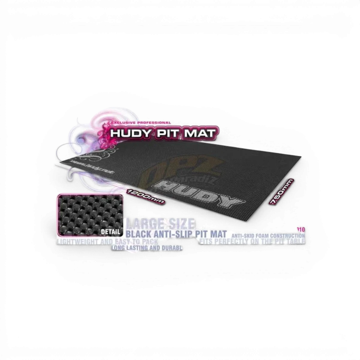 Tapis de stand Hudy 750x1200mm, accessoire pour protéger et stabiliser votre espace de travail.